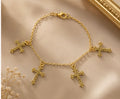 Western Cross Charm Bracelet